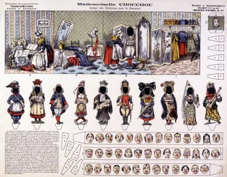 Mademoiselle Chouchou - Try costumes for carnival: transformations. 19th century