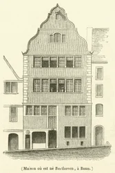 House Where Beethoven Was Born, in Bonn (engraving)