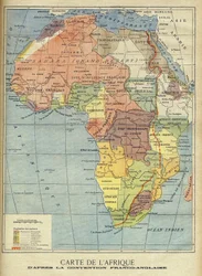 Map of Africa after the signing of the Anglo-French Agreement of March 1899 (colour litho) Illustration for Le Petit Journal, 9 April 1899 (engraving)