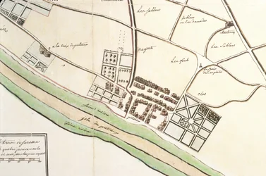 Map of Suresnes and its annexe, Puteaux, 1669