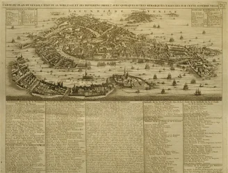 Map of Venice, published by H. Chatelain in Amsterdam, 1728