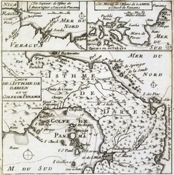 Map of the Isthmus of Darien and the Gulf of Panama in 