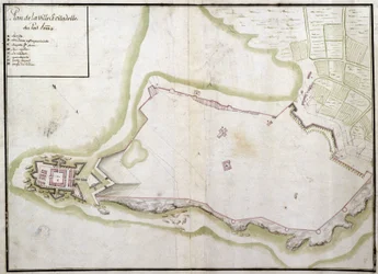 Map of the city and citadel of Port Louis