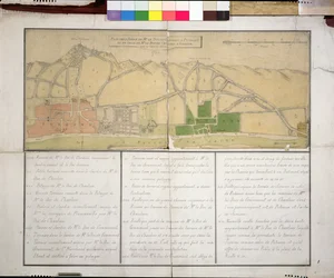 Map showing the Chateau de Puteaux, 1722