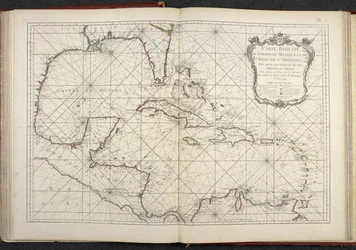 Map showing the Gulf of Mexico, Carte reduite du golphe de Mexique et des isles de l