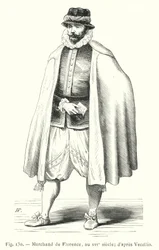 Florentine merchant, 16th century; after Vecellio