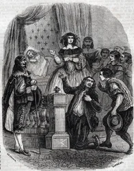 Marie de Medicis (1573-1642), queen of France and regent of the kingdom for her son, sleeping in bed