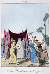 Muslim marriage in Egypt - in Customs and traditions of peoples, ed. Hocquart, Paris