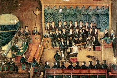 Masonic Initiation Ceremony of a Male Freemason, early 19th century