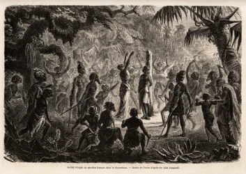 Meriah Pujah or human sacrifice, Khondistan