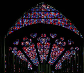 Modern glass in thirteenth-century stonework