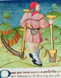 The Labourer, from Le Livre des echecs moralises, by Jacques de Cessoles