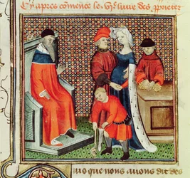 The Ages of Man from Le Livre des Proprietes des Choses by Barthelemy l