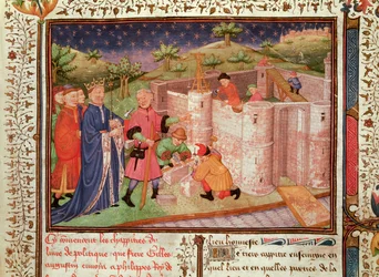 Construction of a Castle from Gouvernement des Rois et des Princes