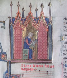Ms 139 fol.142v Adam de la Halle, from the Chansonnier dArras