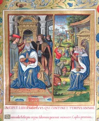 Illustration from Book VIII, Chapter 1 of the Antiquities of the Jews by Flavius Josephus