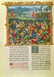 King Edward III Waging War at the Battle of Crecy in 1346, from the Memoirs of Philippe of Commines (1445-1509)