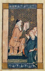 Henri de Mondeville teaching, from La Chirurgie de Maitre Henri de Mondeville