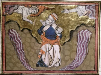 The Prophet Ezekiel, miniature from a Bible Historiale