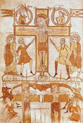 The Crucifixion and the Division of the Clothes of the Saviour, from a Gospel