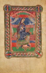 St. Radegund (518-87) on a Throne, from the Life of St. Radegund