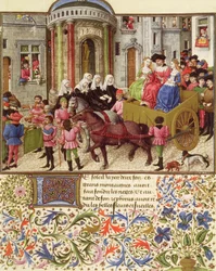 Theseus makes a triumphal entry into Athens, from La Teseida, by Giovanni Boccaccio