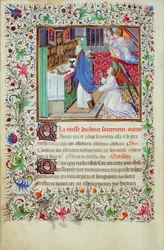 Preparation of the Eucharist, miniature from a Book of Hours made for Philip the Bold, Duke of Burgundy, after 1370