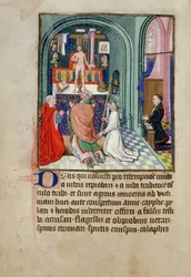 The Mass of St. Gregory from a Book of Hours, Made for Phillipe Le Hardi, Duke of Burgundy