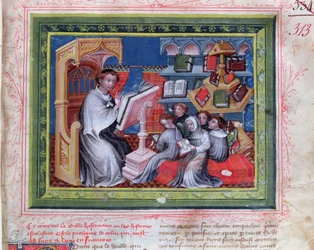 School Scene, from the Bible des Grands Augustins, 1494