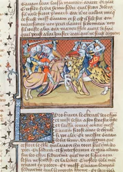 When the horses clash, from the Livre de Messire Lancelot du Lac