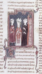A Monk, a Bishop and an Abbot, from Decrets de Gratien