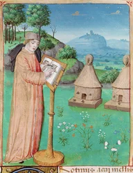 Virgil Writing the Life of Bees, from The Georgics by Virgil with a Commentary by Servius