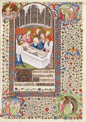Entombment of Christ, from a Book of Hours used by a woman from Poitiers