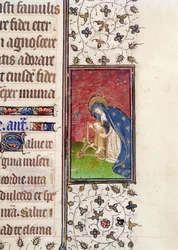 Virgin and Child, detail from a French Book of Hours, c.1445-50