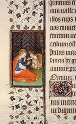 Virgin and Child (detail) from a French Book of Hours, c.1445-50