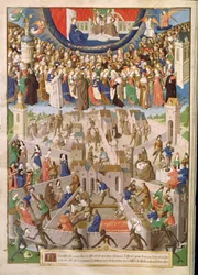 The City of God, from a translation of the works of St. Augustine by Raoul de Presles, c.1469-73