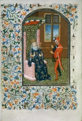 King and jester, c.1460