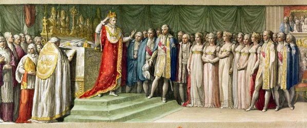 Napoleon Bonaparte Crowning himself with the Iron Crown of the Lombards at Milan