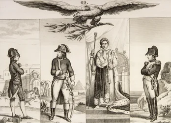 Napoleon Bonaparte at Four Stages in His Life, from 
