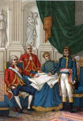 Napoleon Bonaparte in Amiens on 25 March 1802, England and France signed a peace treaty that ended the Second Coalition against France. (The Peace of Amiens, 25 March 1802)