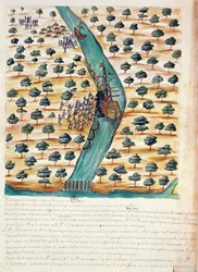 Natives attacking French ships on the River Tavoy, from an account of the Jesuits in Siam, 1688