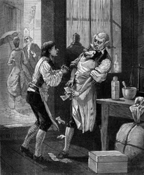 Nicolas Louis Vauquelin, a French chemist (1763 - 1829) worked first in a pharmacy. in "Histoire populaire des sciences, inventions et discoveries from the first centuries to the present day" by Bitard Adolphe 1880