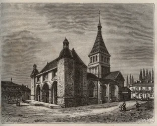 Notre Dame de Wassy - Haute-Marne in region Champagne-Ardenne - engraving in 