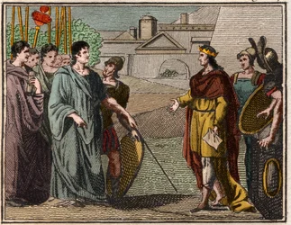 Numa Pompilius Returns the Sacred Shield to the Priests of Mars