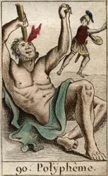 Odysseus (or Ulysses) Blinding the Cyclops Polyphemus, from “Mythologie de la Jeunesse” by Pierre Blanchard