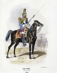 One Hundred Guards: Escort costume in 1856 - in 