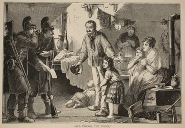 Our friends, the enemy, illustration from Cassells History of the War between France and Germany, 1870-1871