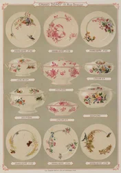 Page from the catalogue of the Grand Depot de Porcelaines, Faiences et Verreries