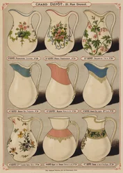 Page from the catalogue of the Grand Depot de Porcelaines, Faiences et Verreries