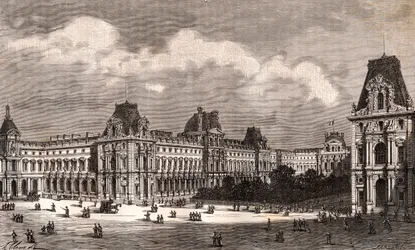 Paris Le Louvre - engraving in 